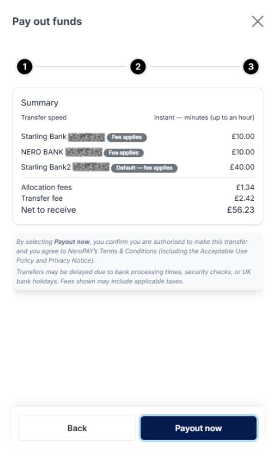 Review payout - step 4